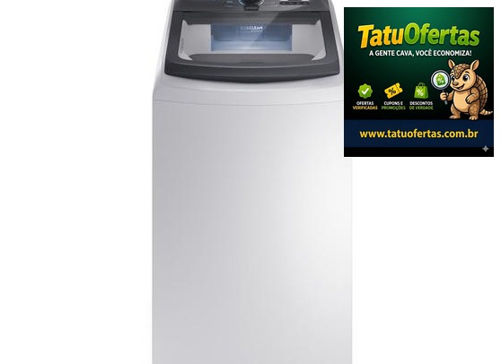 🟣 Lavadora de Roupas Electrolux 14,5kg Cesto Inox 11 Programas de Lavagem Branco Efficient LEE15 | 