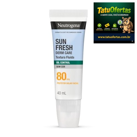 🔵 Neutrogena Sun Fresh Derm Care Oil Control Fluido, Sem Co