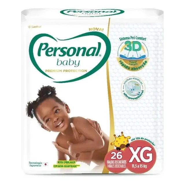 ➡️ Fralda Personal Protection Xg Com 26 Unidades
✅ Preço: R$27,30 cada (R$1,05 / Tira)
🏷 Resgate o 