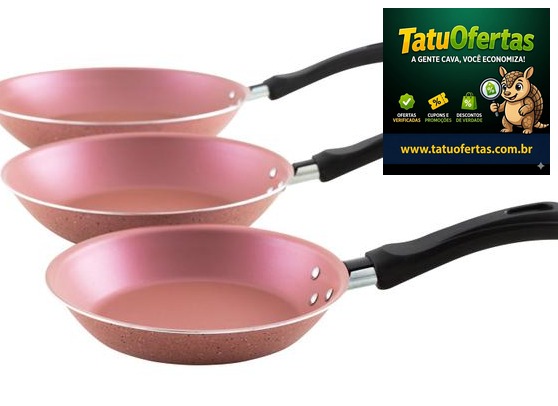 🟣 Conjunto de Frigideiras Antiaderente Tramontina de Alumínio Linz Rosa 3 Peças | Magazine Luiza
🛒