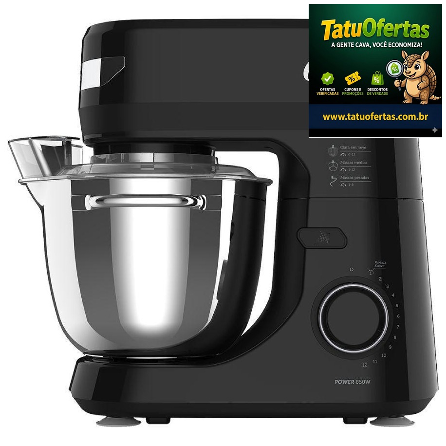🟠 Batedeira Planetária Oster 4L 850W Preto/inox 220V OBAT64